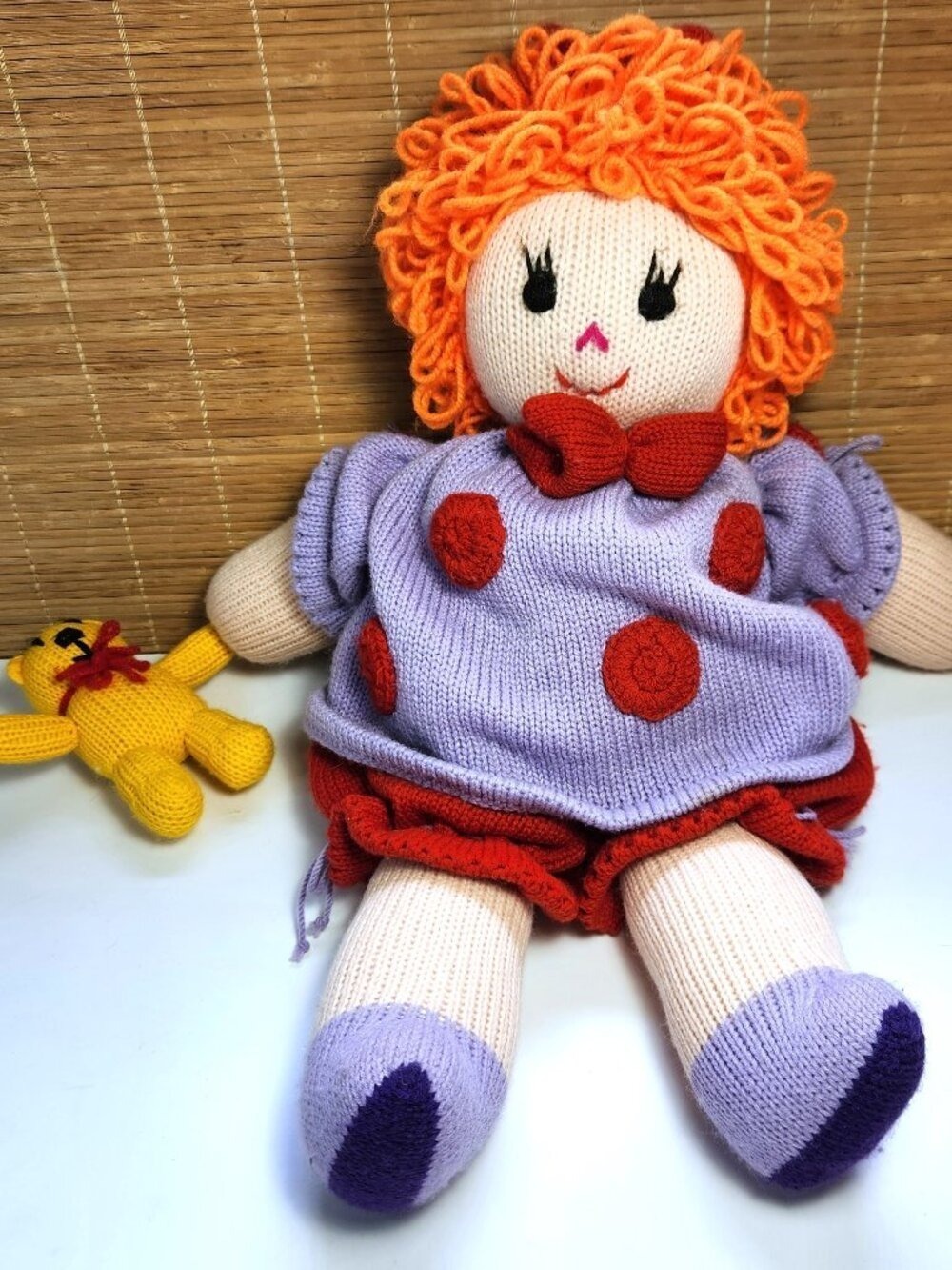 Poly Dolly LLC 1999 Knit Doll 19" Quality Knitted Collectible Teddy Bear